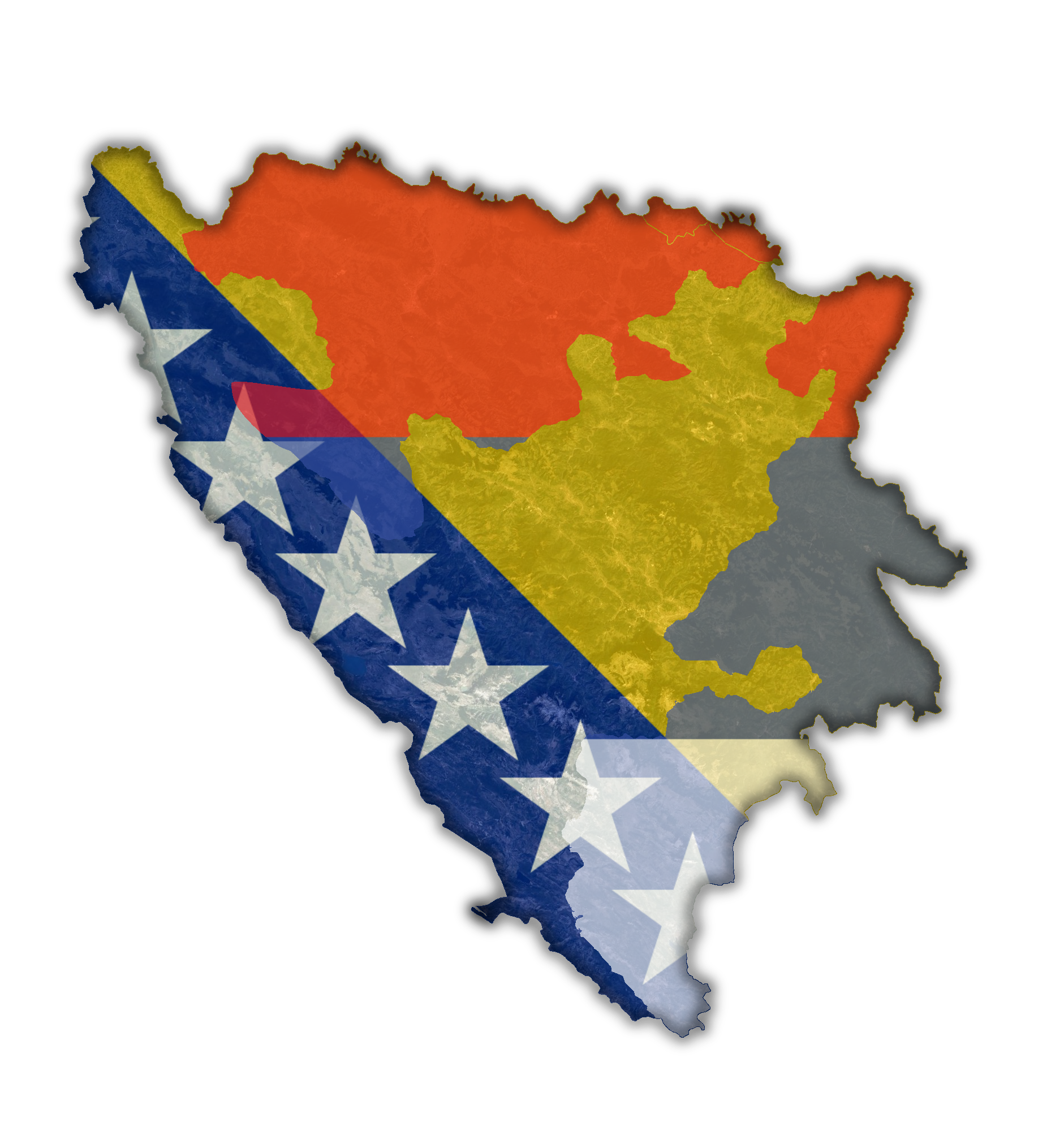 Bosnian Flag Map