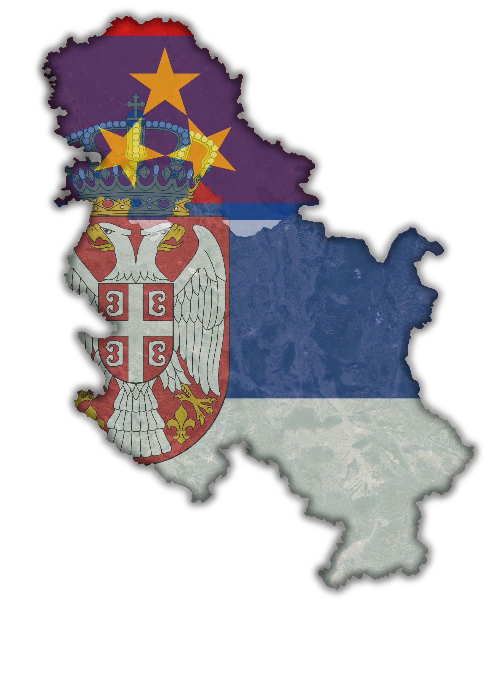 Serbian Flag Map