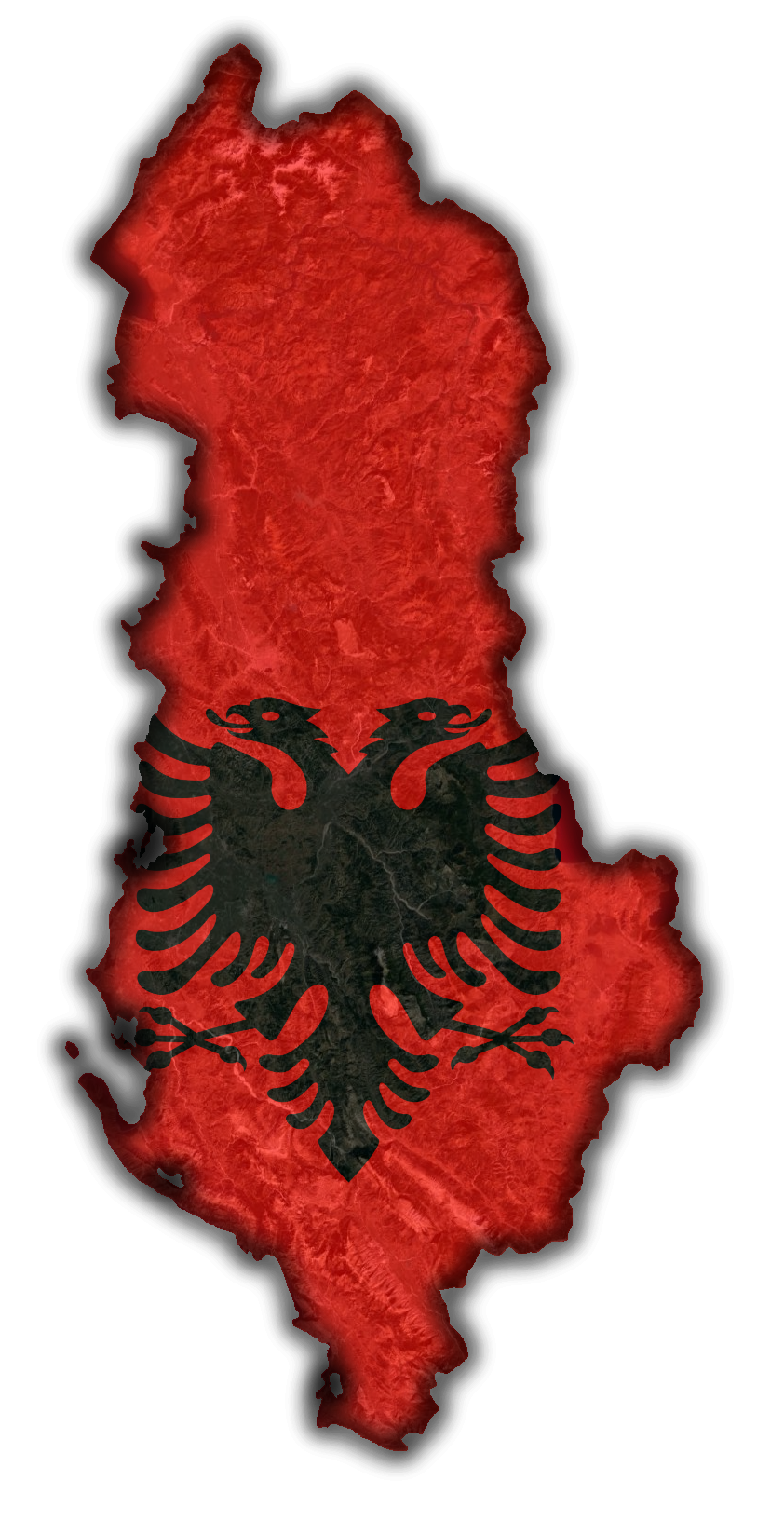 Albania Flag Map
