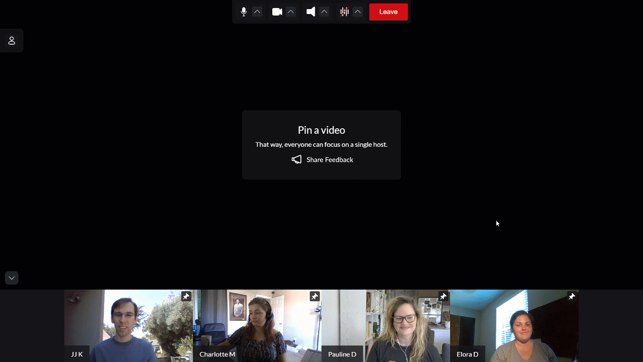 Pinning a video