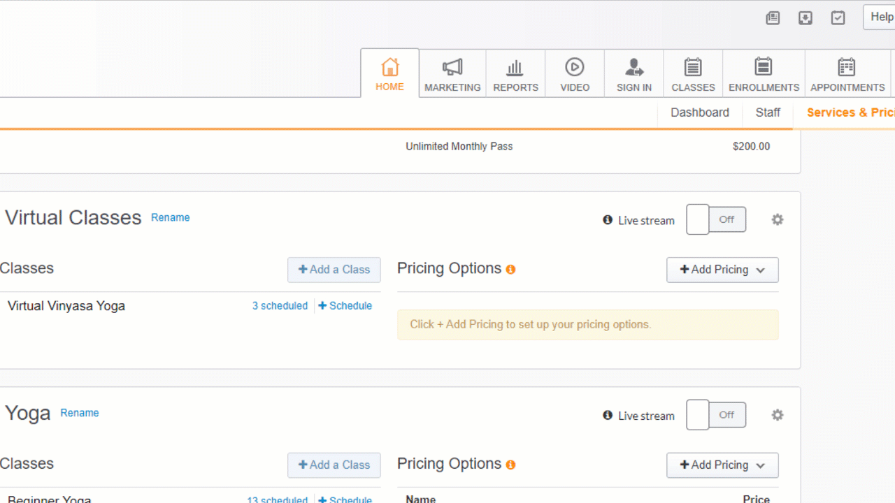 Creating pricing relationships