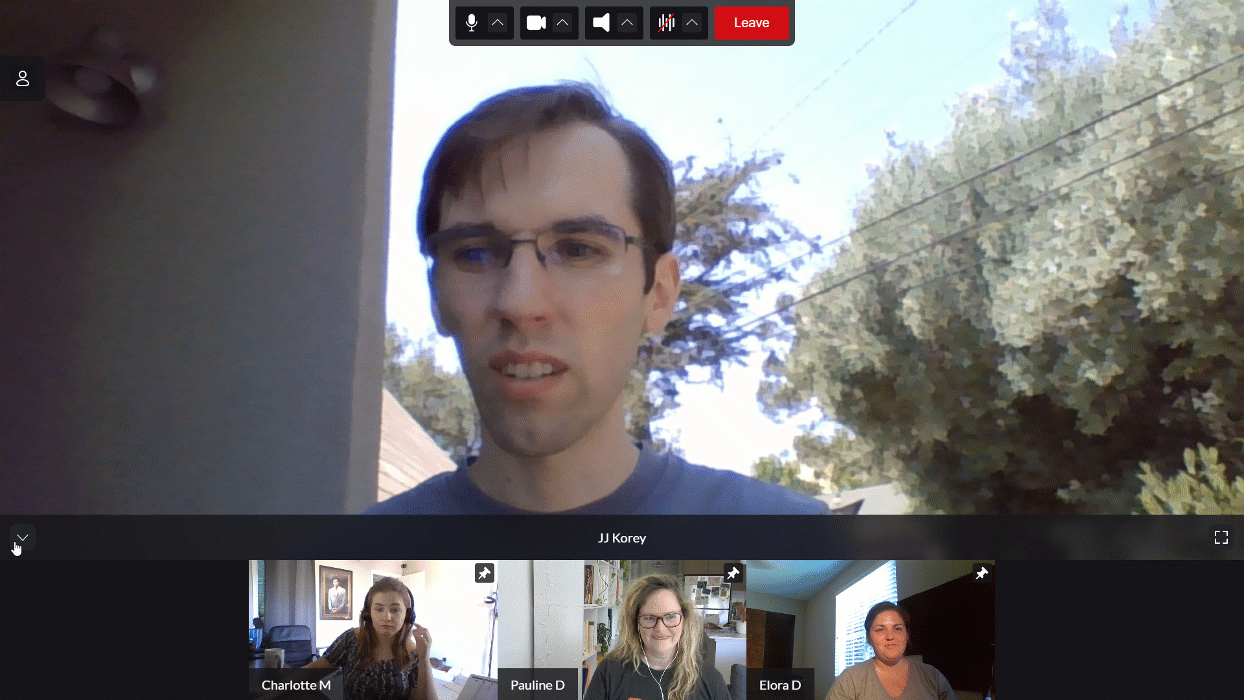 Minimize participant videos
