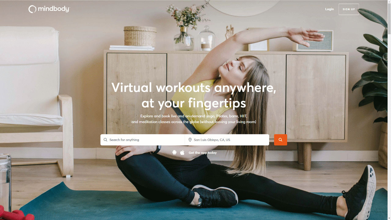 Mindbody.io featured virtual classes